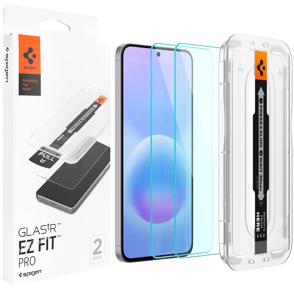 2x Szkło SPIGEN GLAS.tR EZ FIT Pro + aplikator do Samsung Galaxy A57 5G