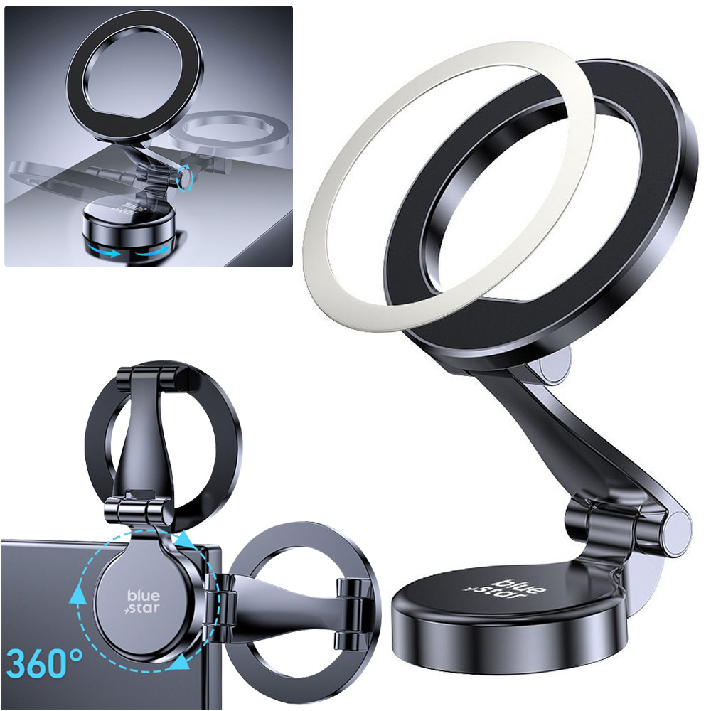 BS | Składany Magnetyczny Uchwyt Samoprzylepny MagSafe | do Auta Lustra Domu