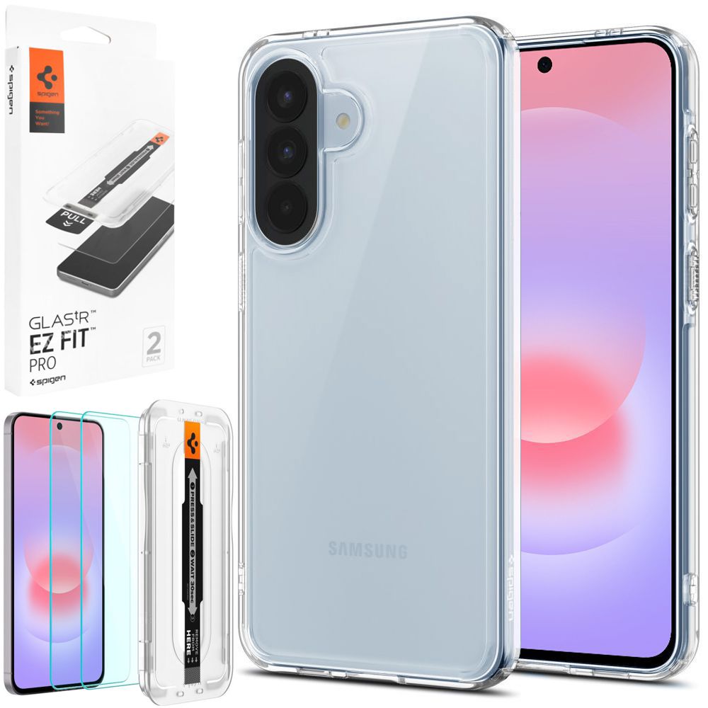 Etui SPIGEN Ultra Hybrid | Crystal Clear + 2x SZKŁO Spigen do Samsung Galaxy A37 5G