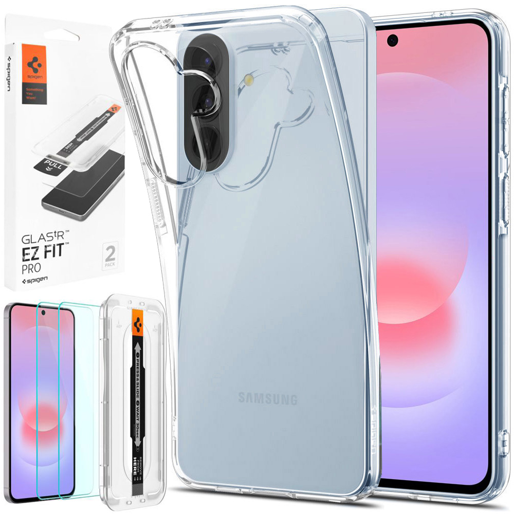 Etui SPIGEN Liquid Crystal | Crystal Clear + 2x SZKŁO Spigen do Samsung Galaxy A37 5G