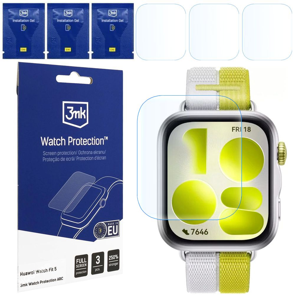 3x Folia Hydrożelowa 3mk Watch Protection do Huawei Watch Fit 5