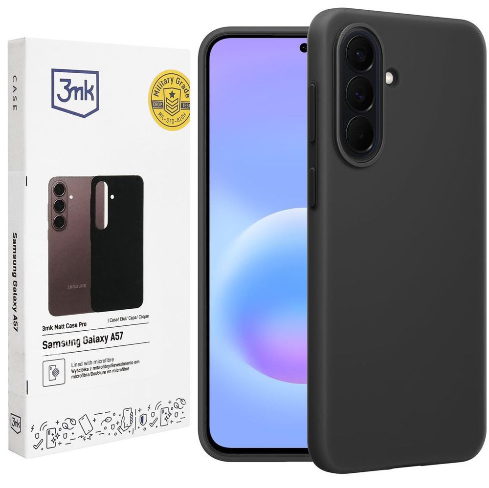 Cienkie Etui 3mk Matt Case Pro | Black do Samsung Galaxy A57 5G