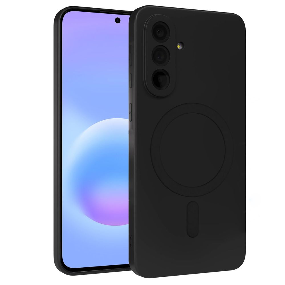 Etui Matt Silicone Magnetic Case | Czarne do Samsung Galaxy A37 5G