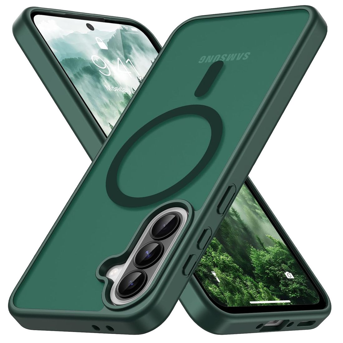 Etui Hybrydowe Magnetic Case | Matte Green do Samsung Galaxy A37 5G