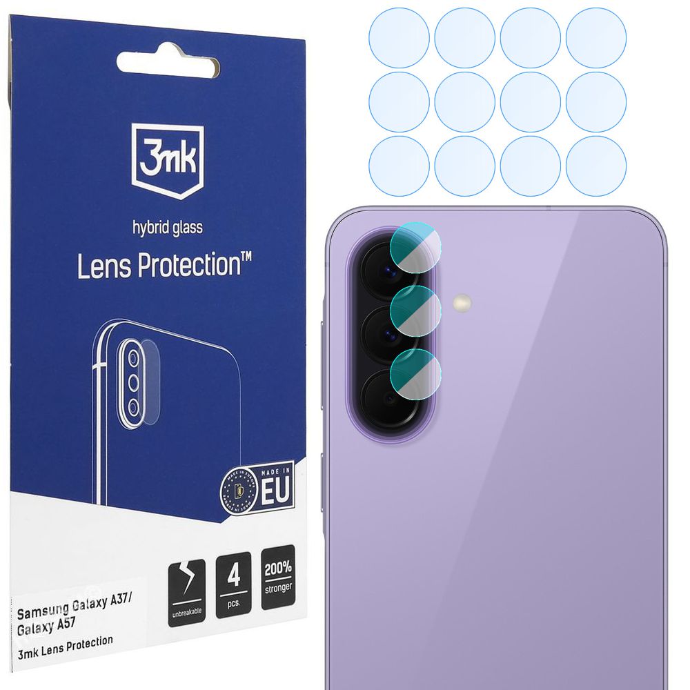 4x 3mk Lens Protection | Szkło Hybrydowe na Obiektyw Aparat do Samsung Galaxy A37 / A57 5G