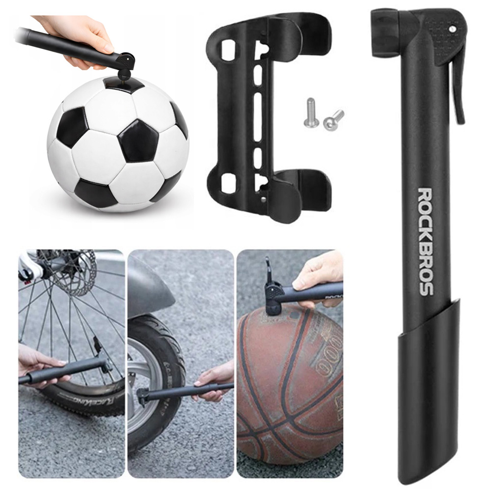 RockBros | Mała Pompka Rowerowa z Uchwytem | Zawór Presta Schrader 5.5bar 80PSI