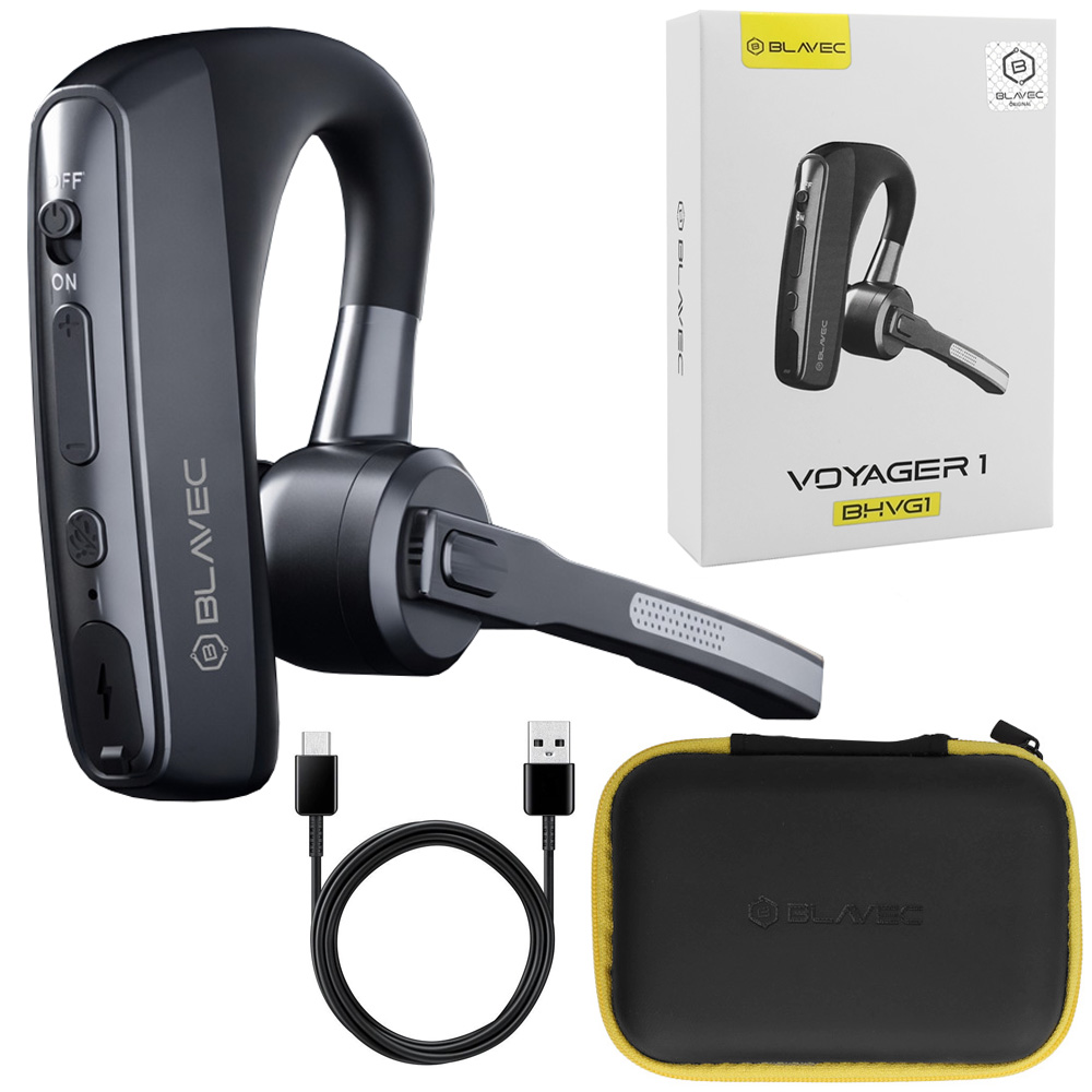 Blavec Voyager | Bezprzewodowa Słuchawka Bluetooth 4.2 | Multipoint 2 Telefony | Czarna
