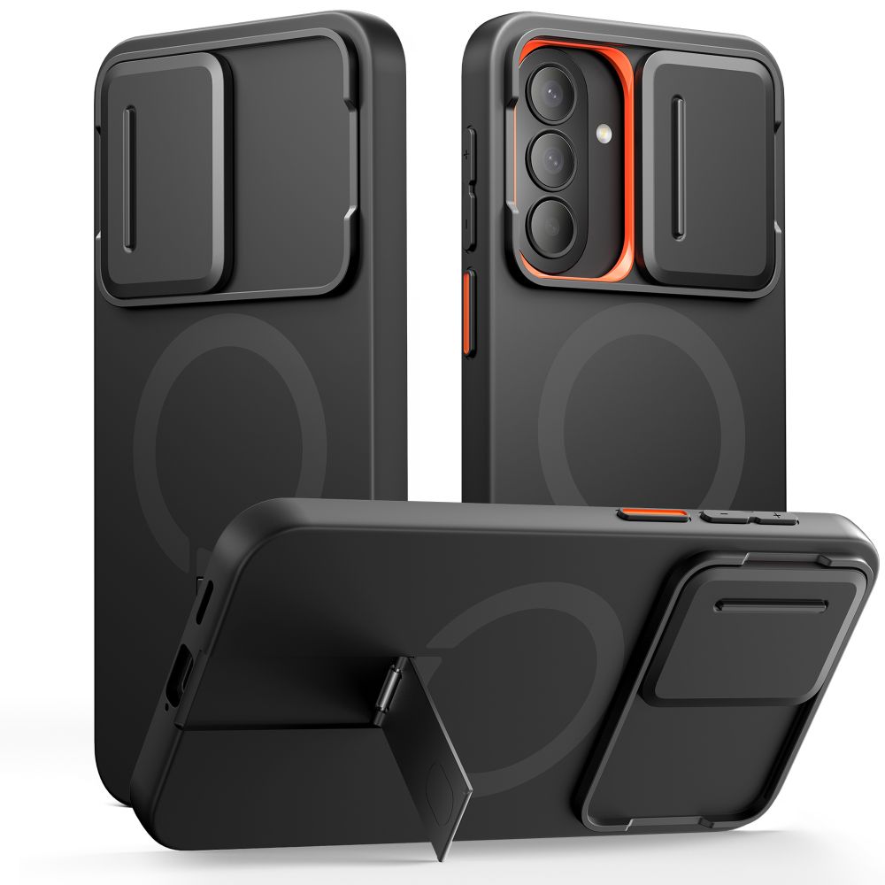 Etui Kevlar PRO Camshield | Obudowa Przód Tył | Black Orange Samsung Galaxy A57 5G