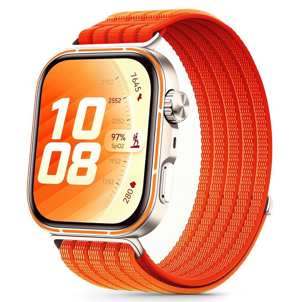 Sportowy Pasek Opaska NYLON Velcro | Orange do Huawei Watch Fit 5 / 5 Pro / 4 / 4 Pro / 3