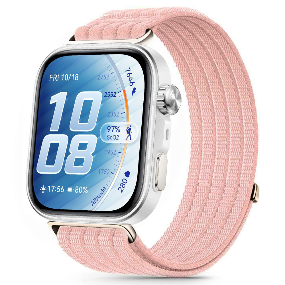 Sportowy Pasek Opaska NYLON Velcro | Pink do Huawei Watch Fit 5 / 5 Pro / 4 / 4 Pro / 3