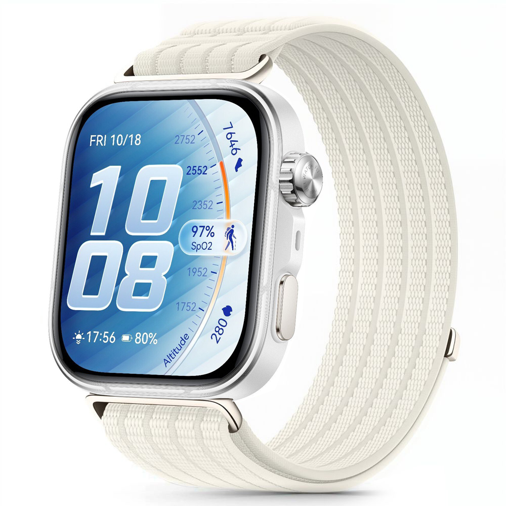 Sportowy Pasek Opaska NYLON Velcro | Cream do Huawei Watch Fit 5 / 5 Pro / 4 / 4 Pro / 3