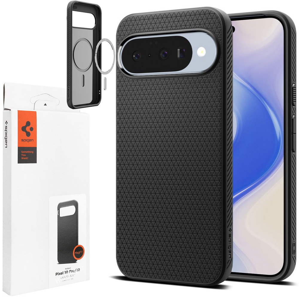 Etui SPIGEN Liquid Air PixelSnap | Matte Black do Google Pixel 10 / 10 Pro