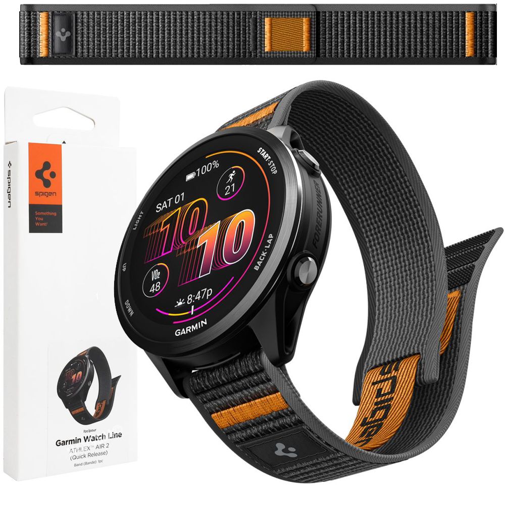 Pasek SPIGEN Athlex Air 2 | Active Black Orange do Garmin