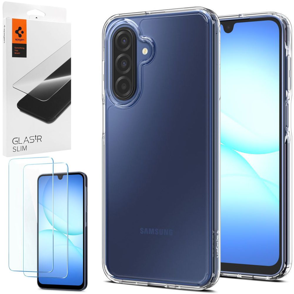 Etui SPIGEN Ultra Hybrid | Crystal Clear + 2x SZKŁO Spigen do Samsung Galaxy A17 LTE/5G