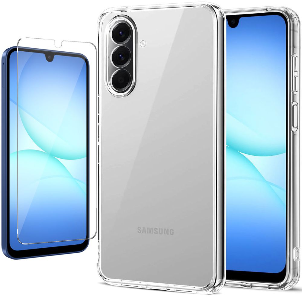 Cienkie Etui Silicone Case | Clear + SZKŁO do Samsung Galaxy A17 LTE/5G