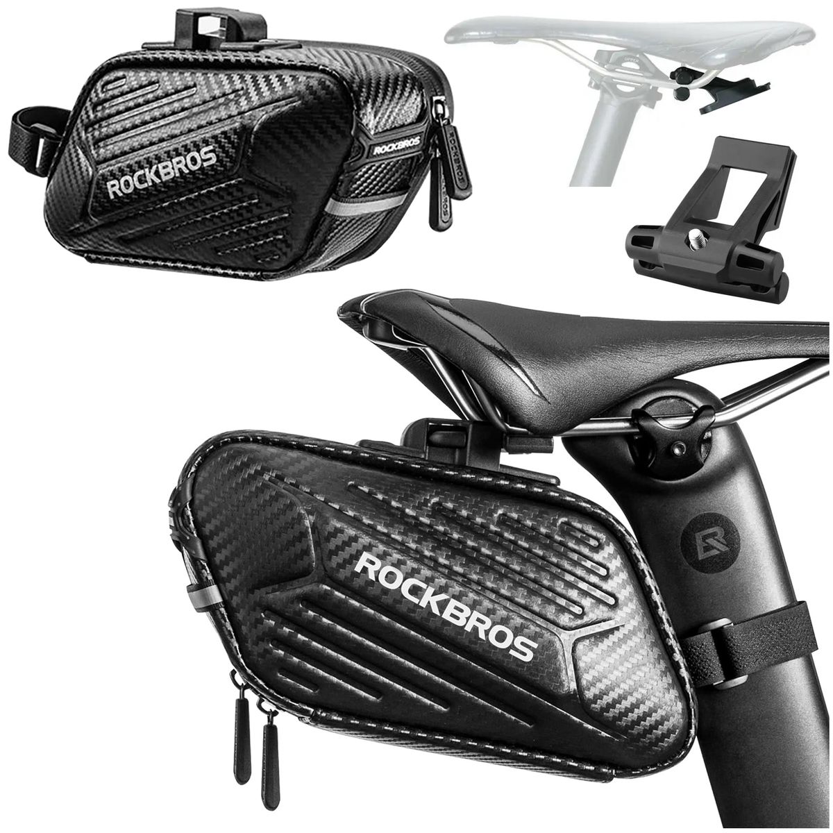 Rockbros | Podsiodłowa Sakwa Rowerowa | Wodoodporna + Uchwyt Szybkiego Zwalniania | 1.5l