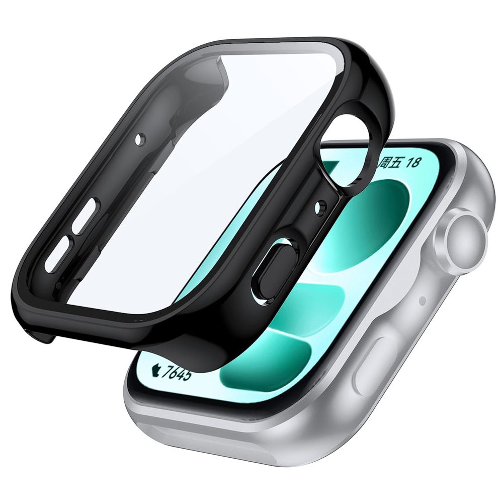 Etui + Szkło Defense 2w1 | Ochrona 360° | Black do Huawei Watch Fit 5