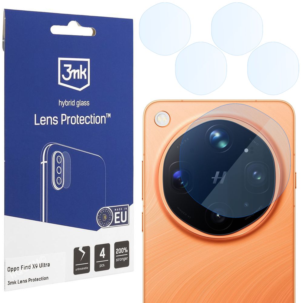 4x 3mk Lens Protection | Szkło Hybrydowe na Obiektyw Aparat do OPPO Find X9 Ultra