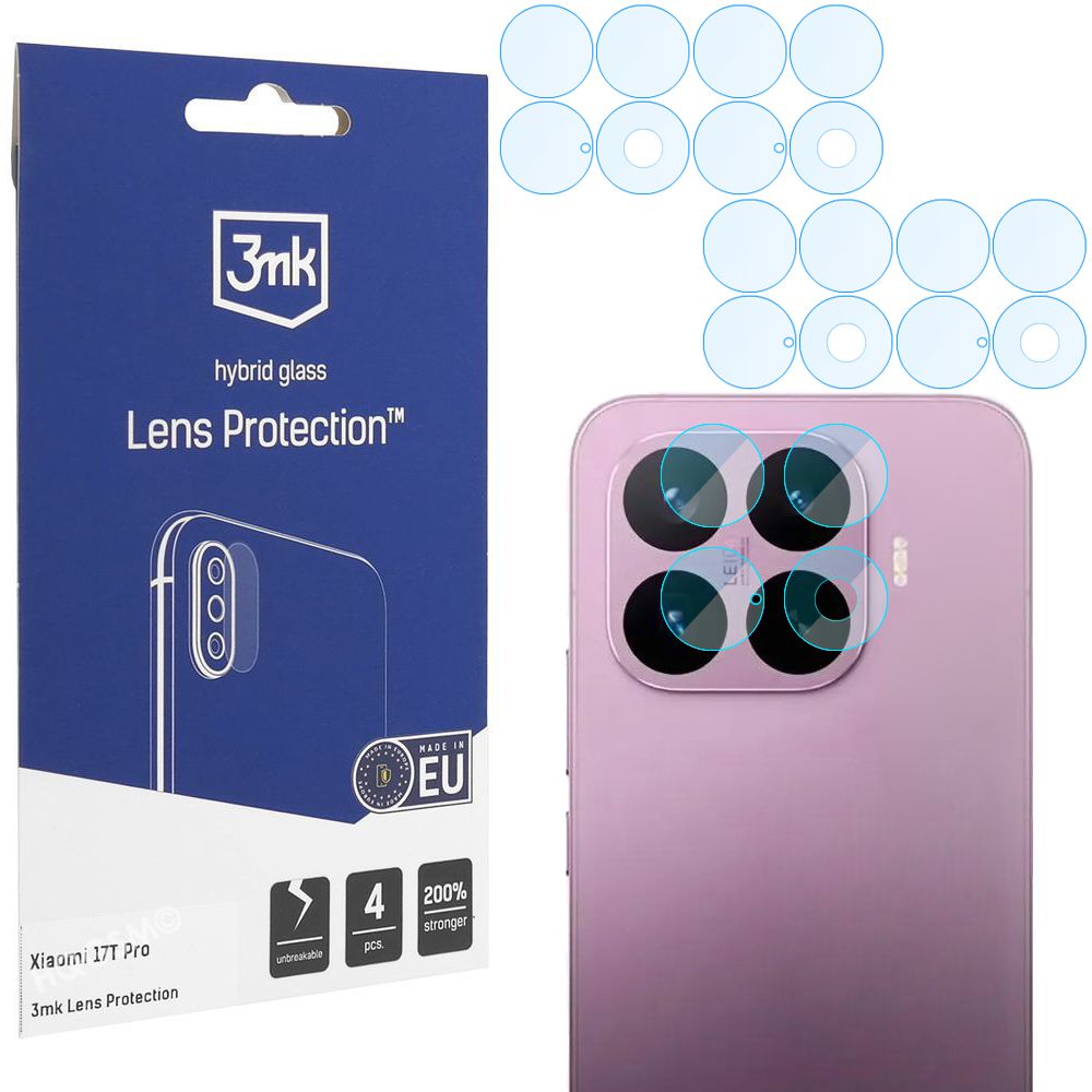 4x 3mk Lens Protection | Szkło Hybrydowe na Obiektyw Aparat do Xiaomi 17T Pro