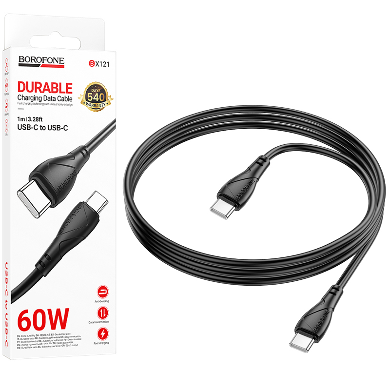 Borofone | Kabel USB-C Power Delivery 60W | 100cm