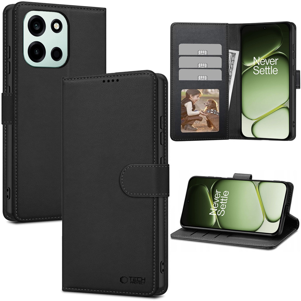 Etui z Klapką Wallet Case | Czarne do OnePlus Nord 6