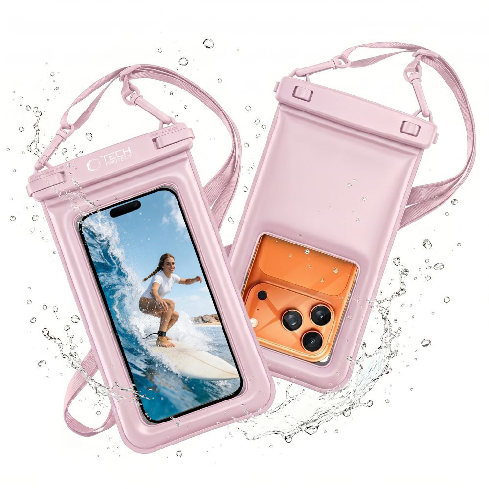 TP | Uniwersalne Pływające Wodoszczelne Etui IPX8 | do 6.9″ | Różowe
