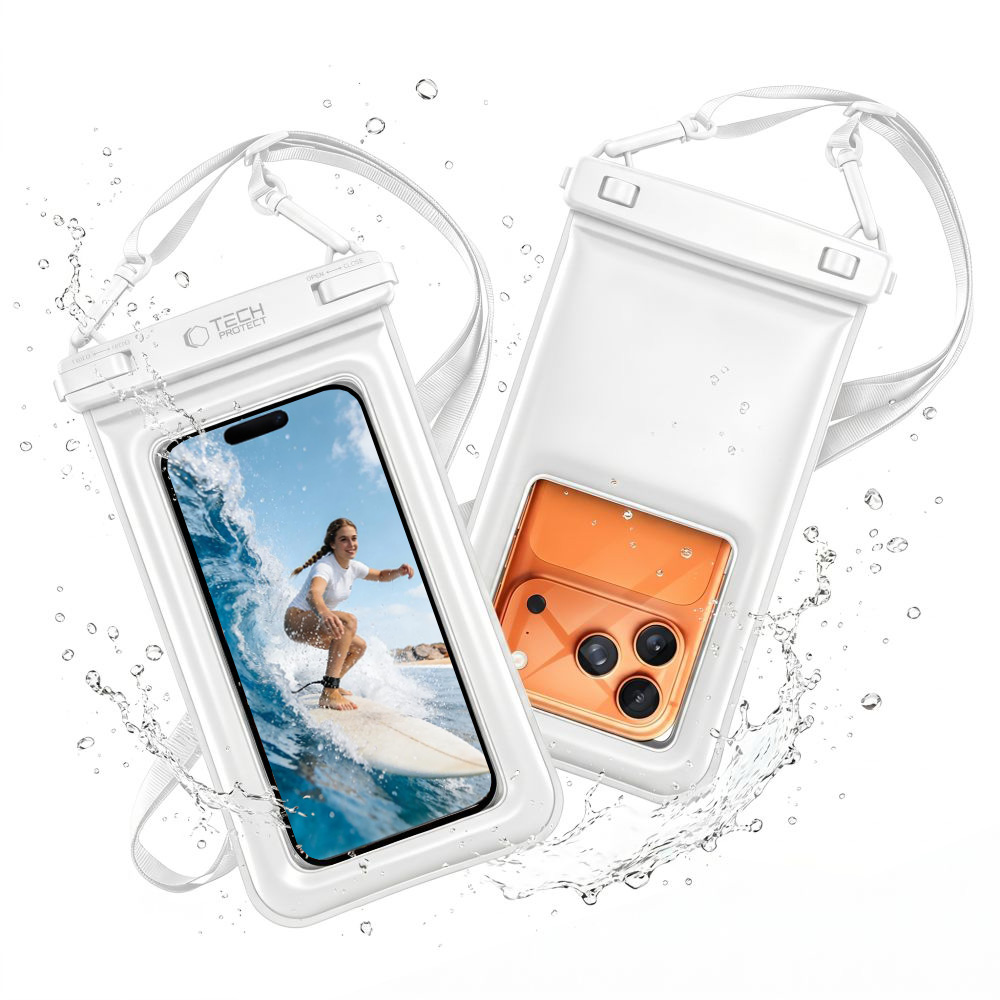 TP | Uniwersalne Pływające Wodoszczelne Etui IPX8 | do 6.9″ | Białe