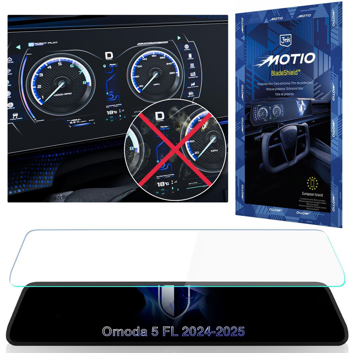 3mk MOTIO BladeShield | Matowa Folia Ochronna na Ekran do OMODA 5 FL (2024-2025)