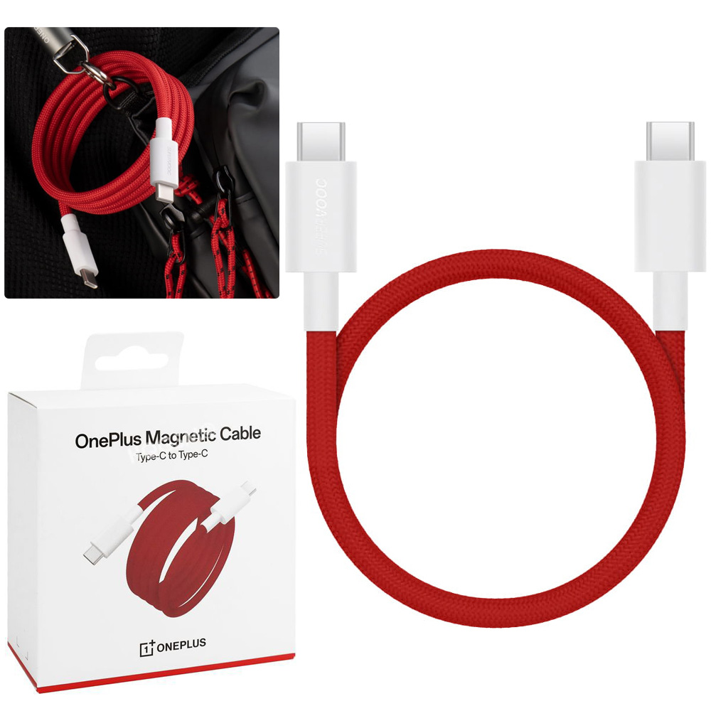 OnePlus | Magnetyczny Kabel USB-C | 10A | 120cm | Czerwony