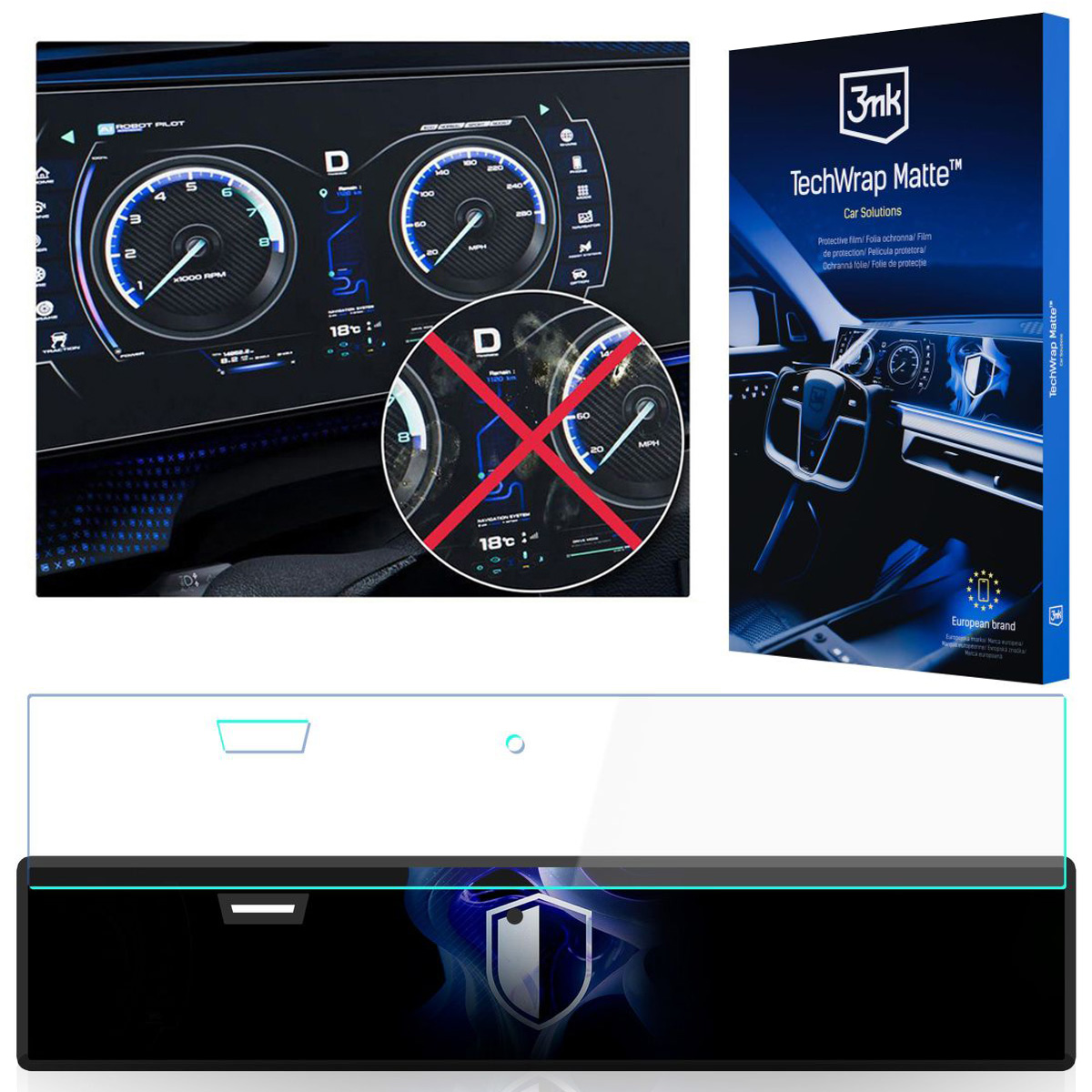 3mk MOTIO BladeShield | Matowa Folia Ochronna na Ekran do BMW serii 5 (G60/G61/G68) (2023-)
