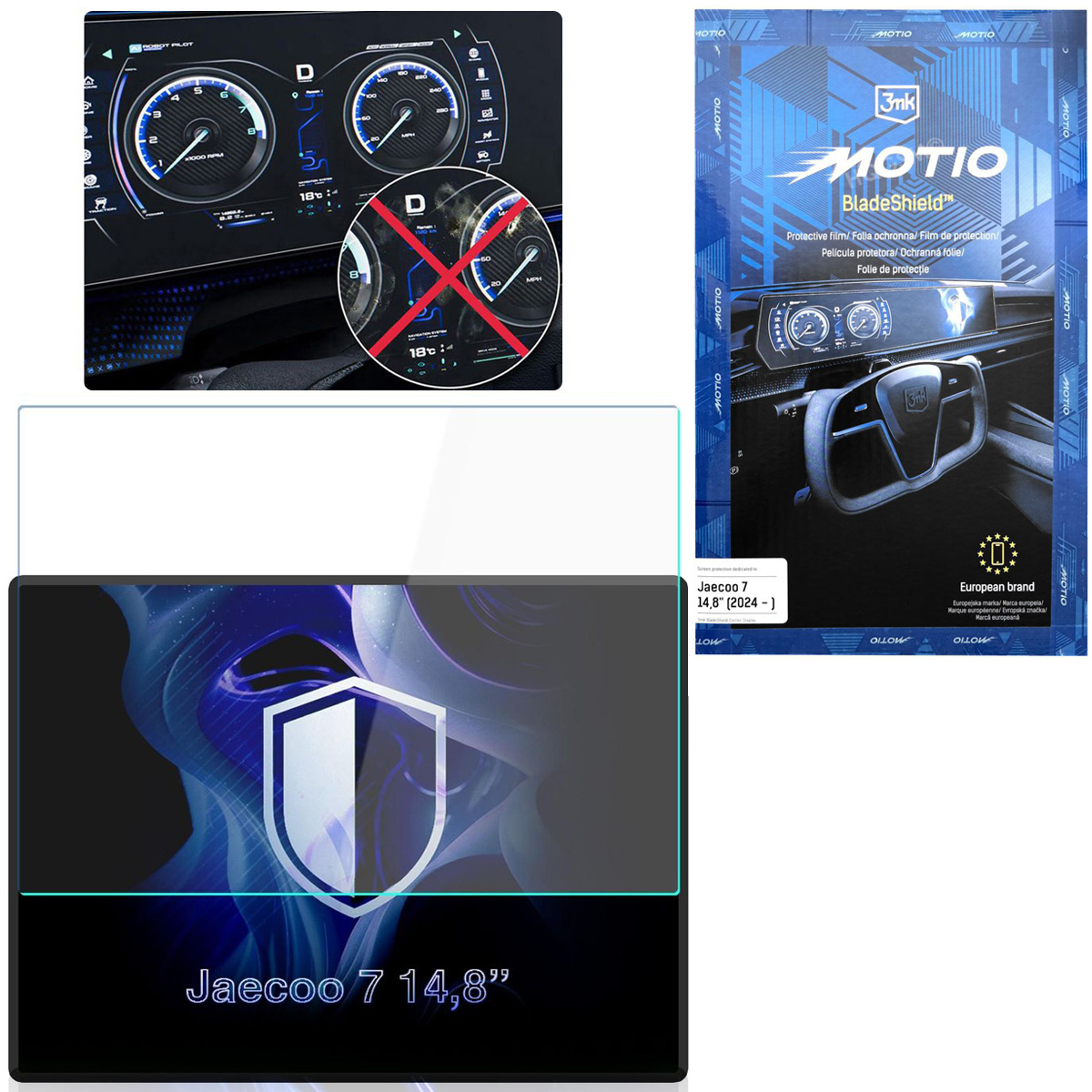 3mk MOTIO BladeShield | Matowa Folia Ochronna na Ekran do JAECOO 7 14.8″ (2024-)