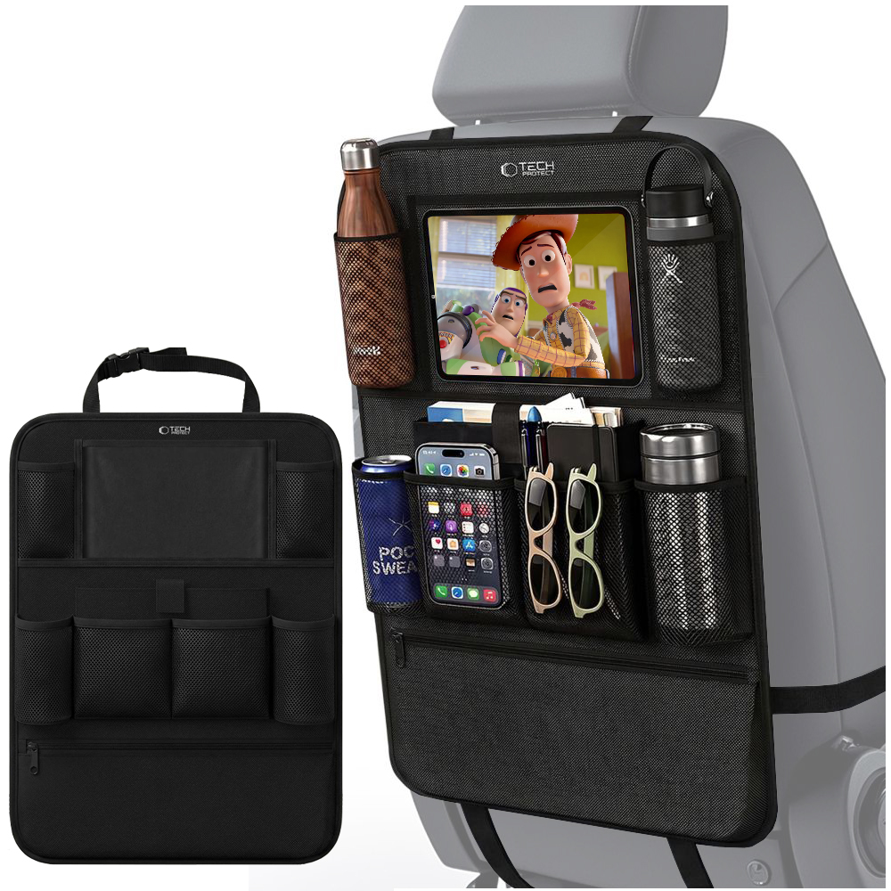 Organizer na Fotel Samochodowy | Torba do Samochodu z Miejscem na Tablet 12″