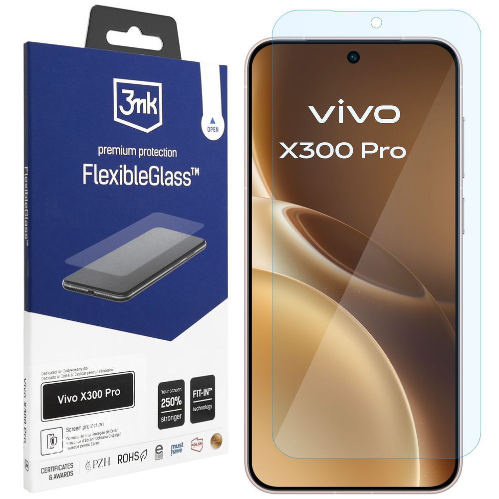 3mk Flexible Glass | Nietłukące Szkło Hybrydowe do Vivo X300 Pro