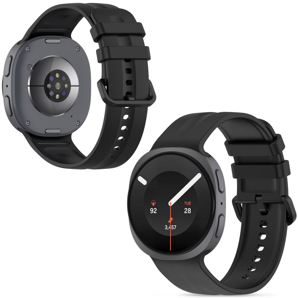 Pasek Silikonowy SMOOTH Band | Czarny do Samsung Galaxy Watch 9 / 8 / 8 Classic