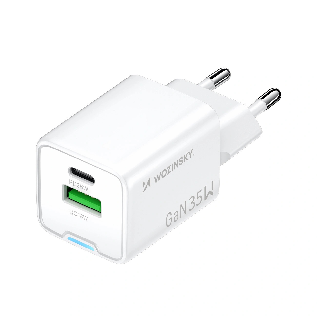 Wozinsky | Szybka Ładowarka Sieciowa USB-C | PD QC PPS GaN 35W | Biała