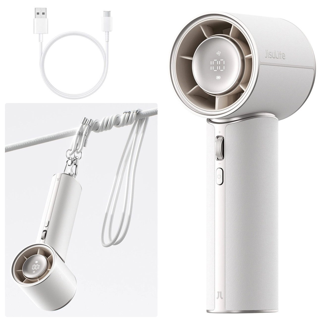 JisuLife Pro1 Mini | Przenośny Wiatrak Wentylator | do Torebki Plecaka | 30h USB-C 4250mAh