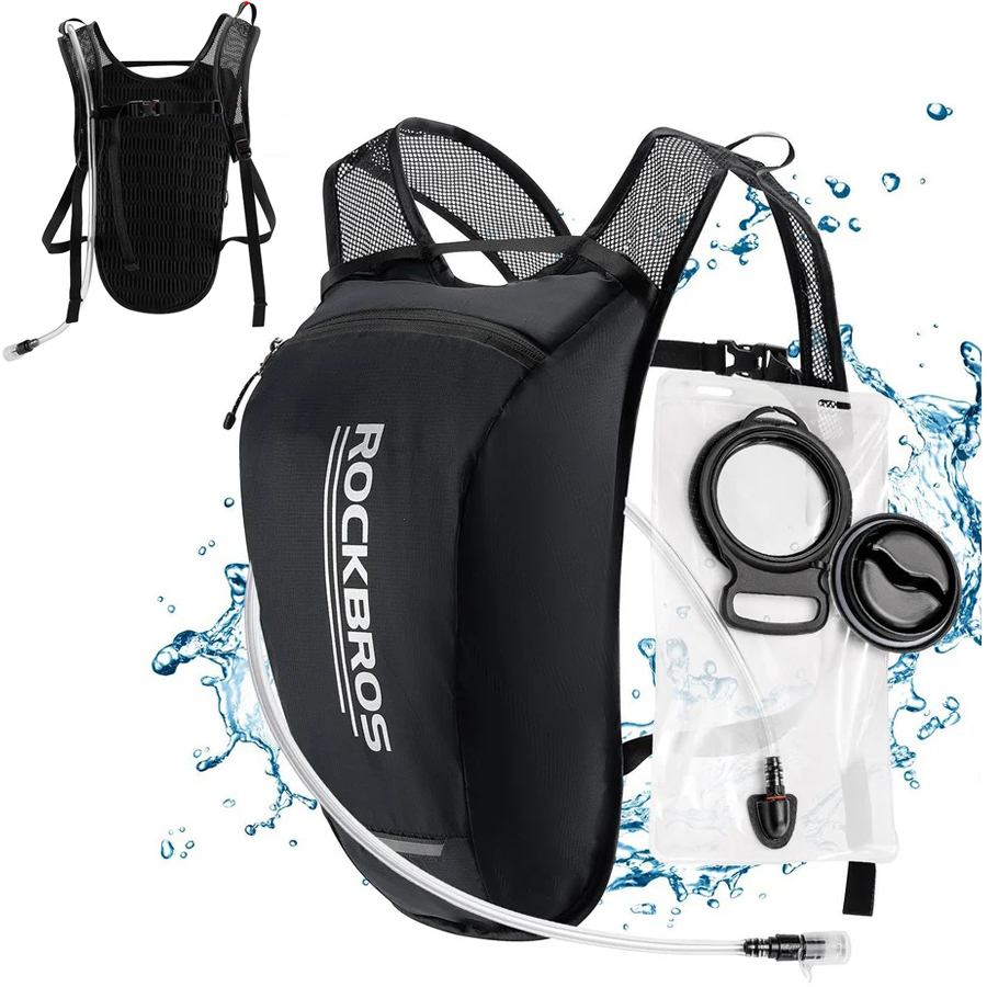 RockBros H32 | Plecak Hydracyjny z Bukłakiem 2l | na Rower do Biegania | Czarny