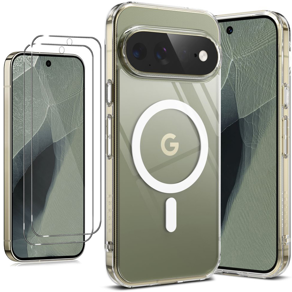 Etui RINGKE Fusion Magnetic z PixelSnap | Clear + 2x SZKŁO do Google Pixel 11 Pro XL