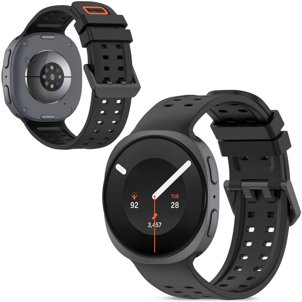 Pasek Silikonowy AIR Band | Czarny do Samsung Galaxy Watch 9 / 8 / 8 Classic