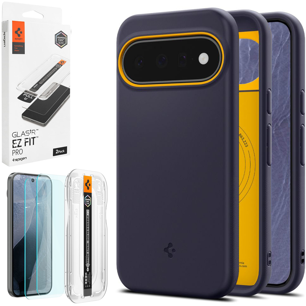 Etui SPIGEN Nano POP PixelSnap | Blueberry Navy + 2x SZKŁO SPIGEN do Google Pixel 11