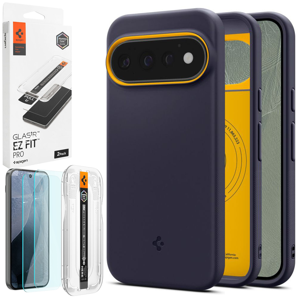 Etui SPIGEN Nano POP PixelSnap | Blueberry Navy + 2x SZKŁO SPIGEN do Google Pixel 11 Pro