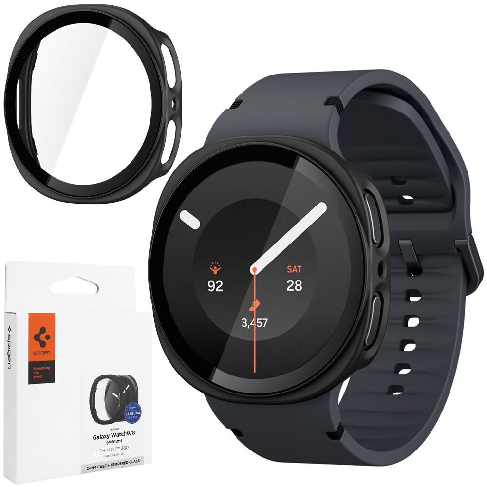 Etui SPIGEN Thin Fit 360 | Black do Samsung Galaxy Watch 9 / 8 44mm