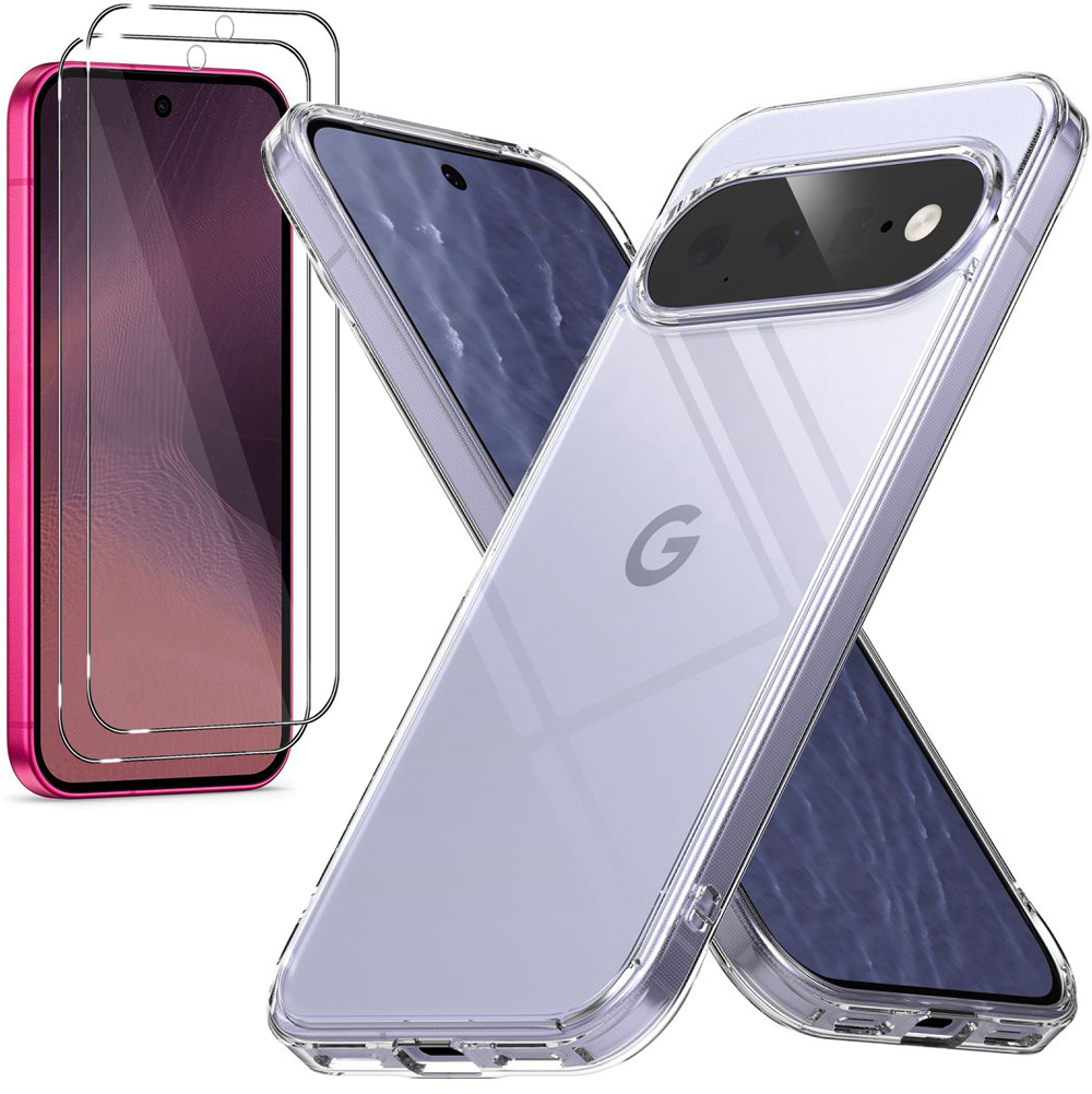 Etui RINGKE Fusion | Bezbarwne | Clear + 2x SZKŁO do Google Pixel 11