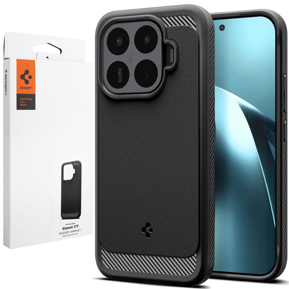 Etui SPIGEN Rugged Armor | Black do Xiaomi 17T