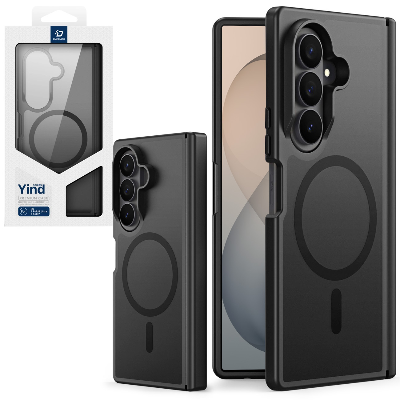 Etui DUX DUCIS YIND Series MagSafe | Matte Black do Samsung Galaxy Z Fold8 Ultra
