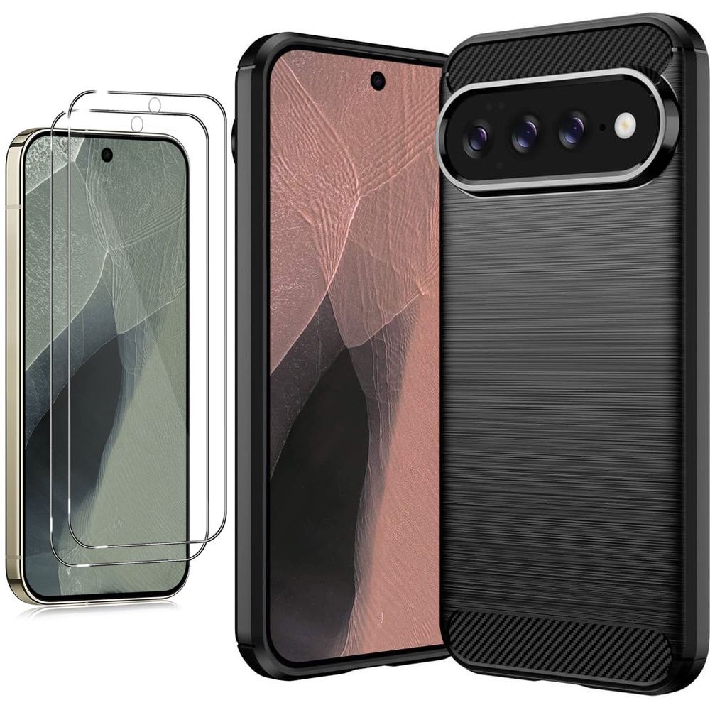 Etui CARBON Soft Case | Coal Black + 2x SZKŁO do Google Pixel 11 Pro XL