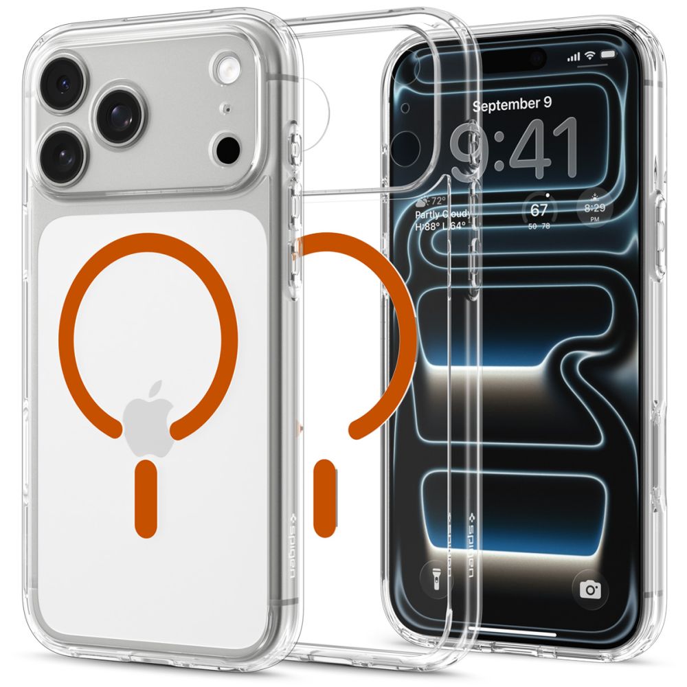 Etui SPIGEN Ultra Hybrid MagSafe | Clear Orange do Apple iPhone 18 Pro