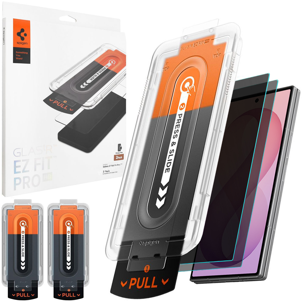 2x Szkło Prywatyzujące SPIGEN GLAS.tR EZ FIT Privacy z Aplikatorem do Samsung Galaxy Z Fold8 Ultra / Z Fold7