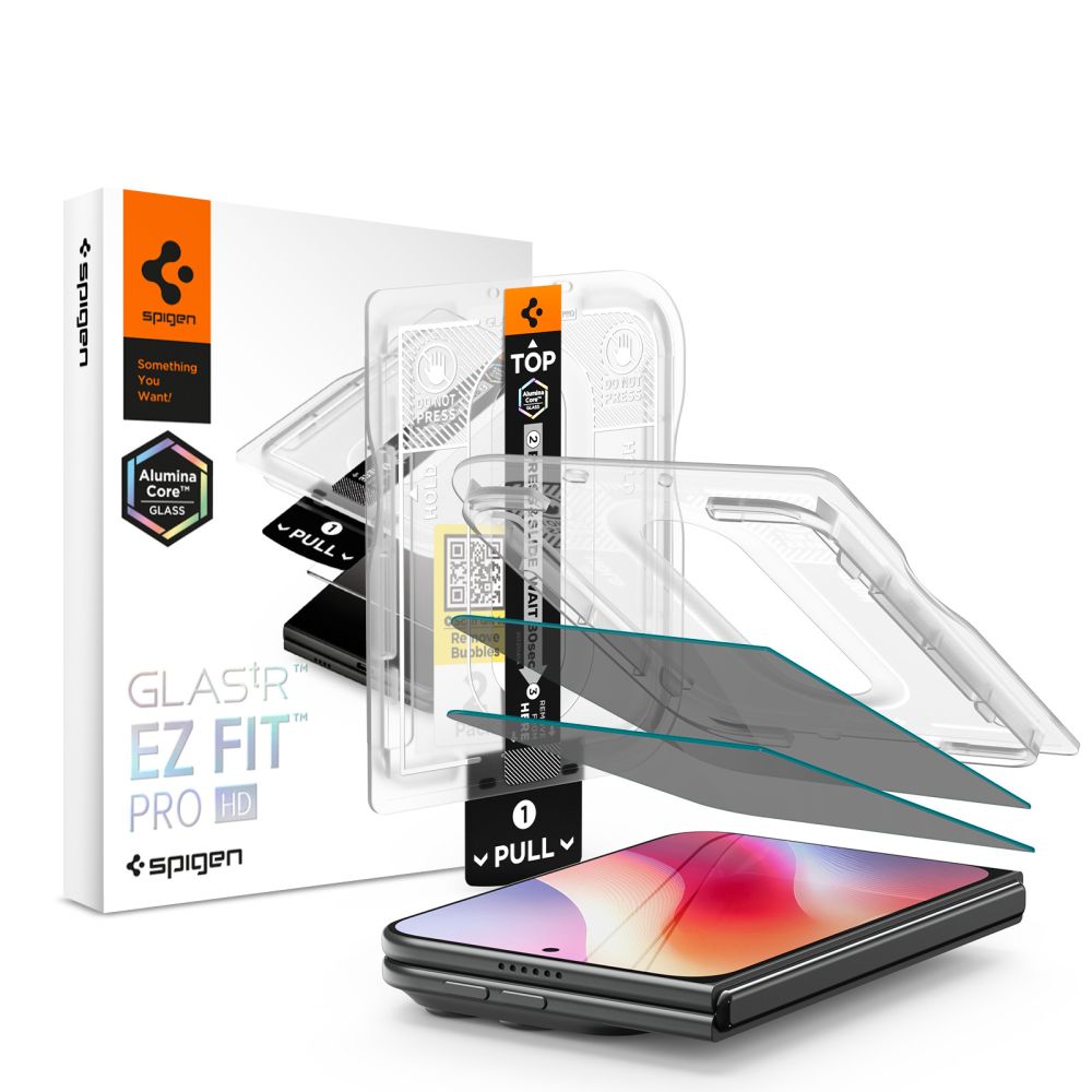Szkło Prywatyzujące SPIGEN GLAS.TR EZ FIT PRO HD AC 2-PACK do iPhone Duo, PRIVACY GLASS