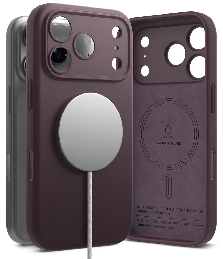 Etui RINGKE Silicone Magnetic MagSafe Case do iPhone 17 Pro / 18 Pro BURGUNDY